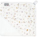 Ma premire cape de bain en coton et bambou sidonia sidonia, beige, cru, blanc