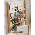 Pr�sentoir � livres books blanc / bois