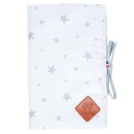 Prot�ge carnet de sant� b�b� en coton stella blanc