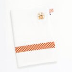 Protge carnet de sant en coton bio wooly blanc