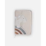 Prot�ge carnet de sant� dino en veloudoux beige, orange, bleu