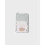 Protge carnet de sant effet fourrure vert