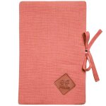 Protège carnet de santé en gaze de coton jeanne terracotta Protège carnet de santé en gaze de coton jeanne terracotta