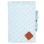 Protège carnet de santé en minky bleu Protège carnet de santé en minky bleu