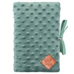 Protège carnet de santé en minky vert Émeraude Protège carnet de santé en minky vert Émeraude
