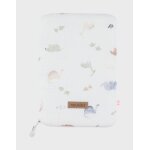 Prot�ge carnet de sant� mousseline de coton bio ecru
