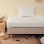Prot�ge matelas enfant flanelle de coton bio blanc