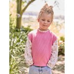 Pull 2 en 1 fille manches rose