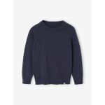 Pull basique col rond manches longues garçon marine Pull basique col rond manches longues garçon marine