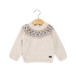 Pull b�b� fille beige chine