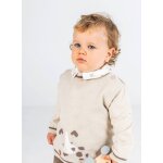 Pull b�b� gar�on avec imprim� chien beige