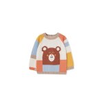 Pull b�b� gar�on imprim� ourson blanc