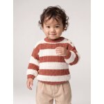 Pull b�b� gar�on manches longues terracotta