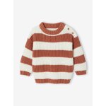 Pull b�b� gar�on manches longues terracotta