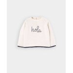 Pull pour b�b� avec imprim� lettres blanc
