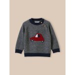 Pull b�b� en laine gris chine fonce