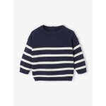 Pull bébé rayé en tricot marine Pull bébé rayé en tricot marine