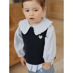 Pull b�b� sans manches marine
