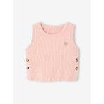 Pull b�b� sans manches rose poudr�