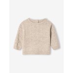 Pull bb en tricot fantaisie ajour beige chin