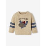 Pull bb en tricot avec motif jacquard beige chin