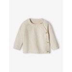 Pull bb en tricot ouverture devant beige chin