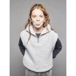 Pull camionneur sans manches fille gris chin�