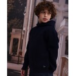 Pull � capuche en tricot pour gar�on avec tissu chaud bleu