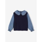 Pull col claudine marine