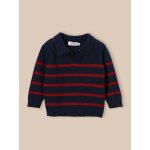 Pull col polo bébé laine marine Pull col polo bébé laine marine