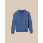 Pull col polo bleu chine