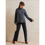 Pull col rond grossesse maille jersey avec laine anthracite Pull col rond grossesse maille jersey avec laine anthracite