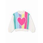 Pull col rond multicouleur