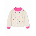 Pull col rond multicouleur