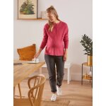Pull col tunisien grossesse et allaitement fuschia