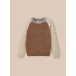 Pull colorblock laine garon noisette chine