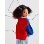 Pull avec effet gaufr en tricot bleu