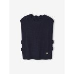 Pull fantaisie sans manche fille marine