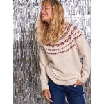 Pull femme jacquard nol capsule famille nol cru