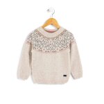 Pull fille beige chine