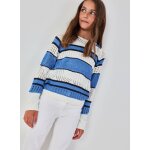 Pull fille en coton blanc