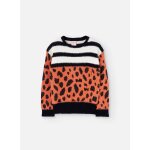 Pull fille imprimé animal rouge Pull fille imprimé animal rouge