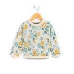 Pull fille imprime jaune