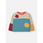 Pull fille en maille beige