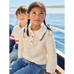 Pull fille en maille fantaisie �cru