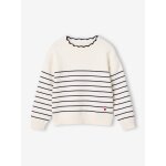 Pull fille manches longues marine