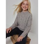 Pull fille tress� beige