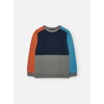 Pull garon color block bleu