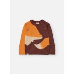 Pull gar�on imprim� animal marron