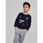 Pull gar�on imprim� h�licopt�res bleu